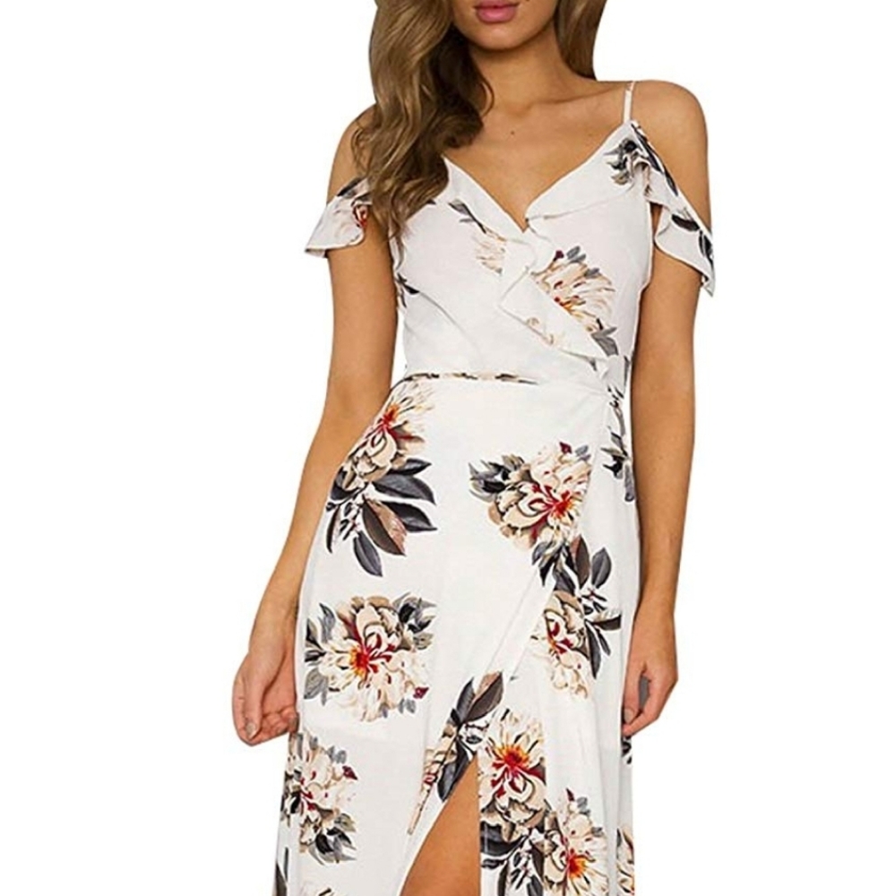 NWOT Wrap maxi floral dress